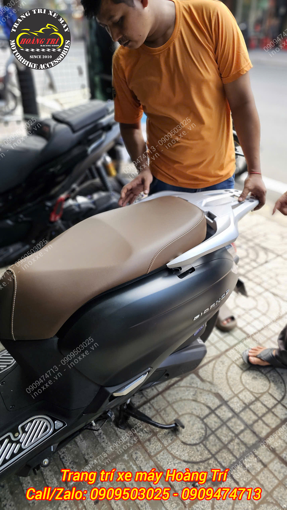 Baga sau SH nhôm đúc độ cho xe Giorno 125 Thái Lan