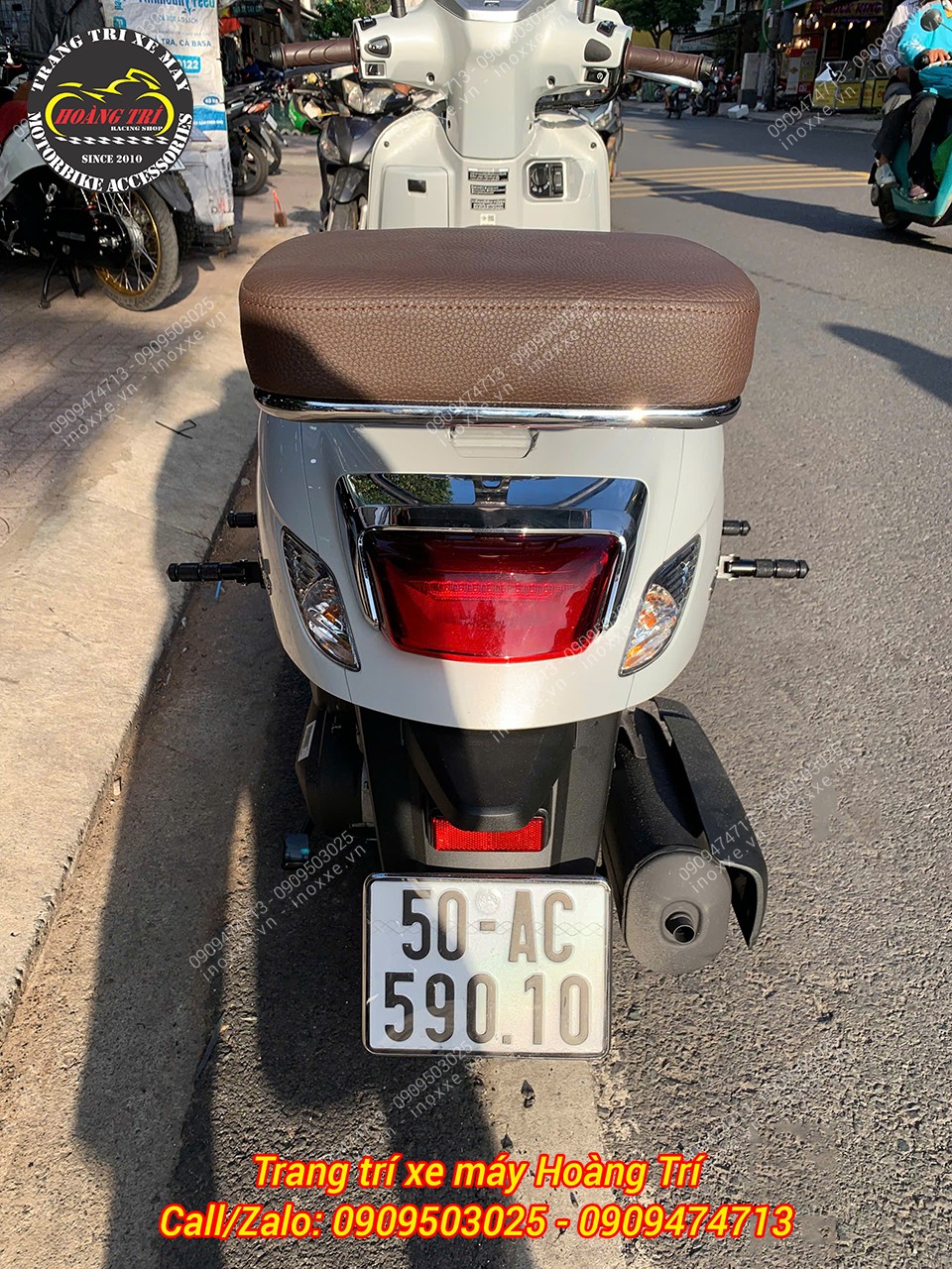 Gác chân phụ HTR nhôm CNC cho xe Giorno 125