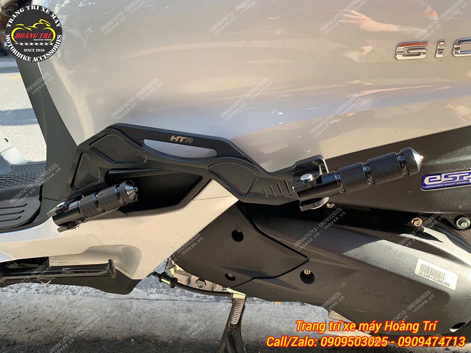 Gác chân phụ HTR nhôm CNC cho xe Giorno 125