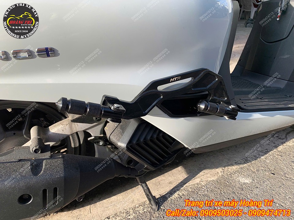 Gác chân phụ HTR nhôm CNC cho xe Giorno 125