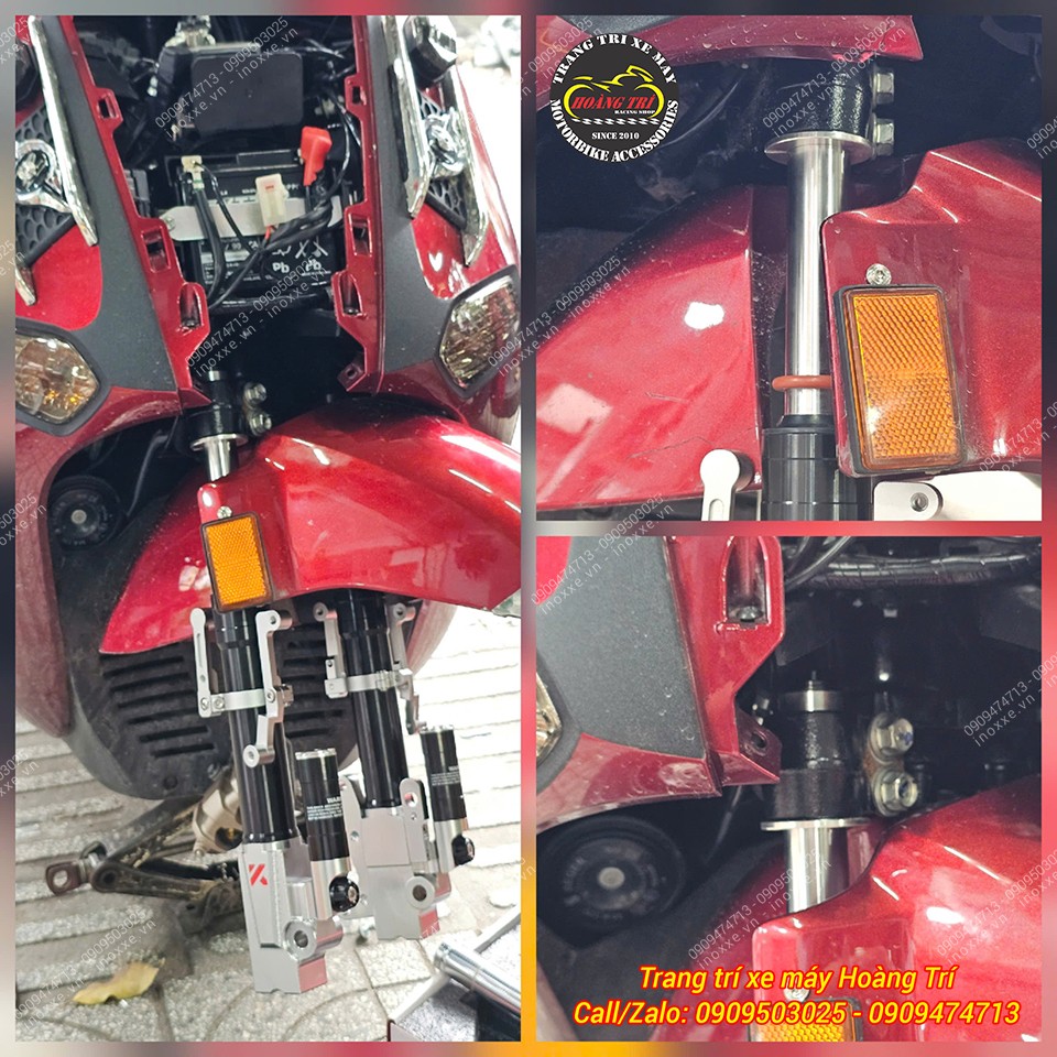 Phuộc trước Kingham nhôm CNC độ cho xe Giorno 125