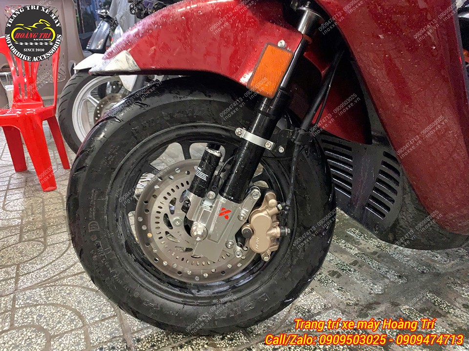 Phuộc trước Kingham nhôm CNC độ cho xe Giorno 125