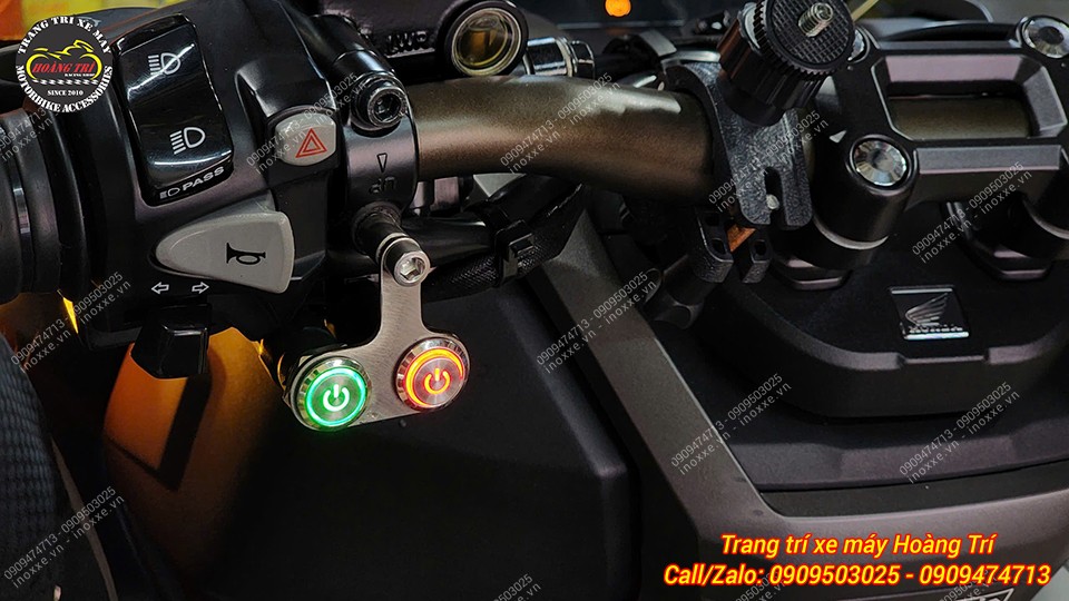 Công tắc Led gắn ghi đông tắt/mở đèn trợ sáng