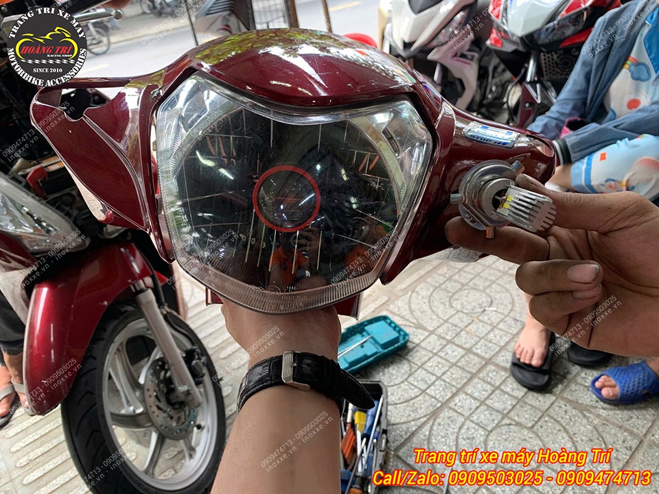 Bóng đèn pha led TJ-H4 Red 65w