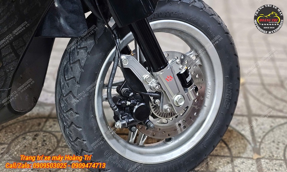 Phuộc trước Kingham độ cho xe máy điện Vento