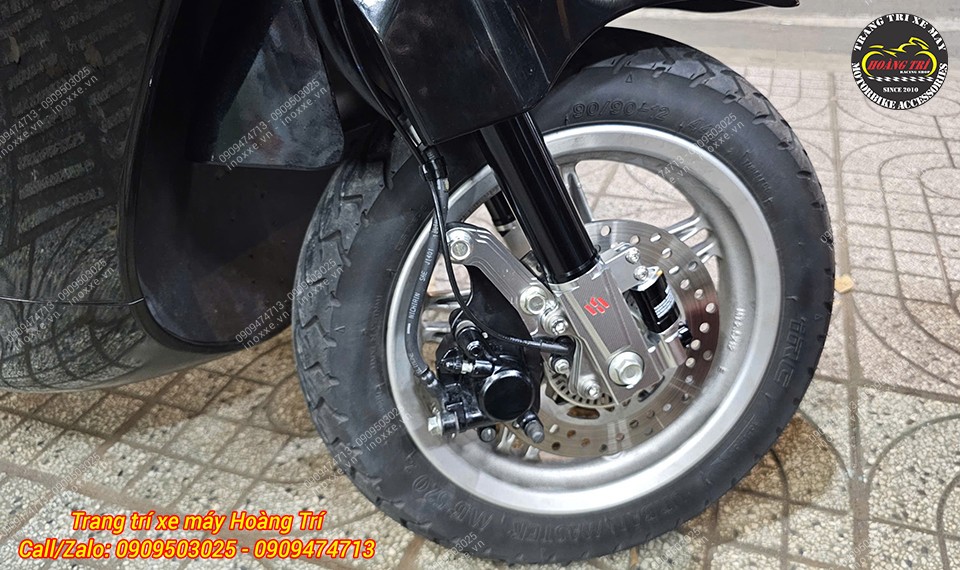 Phuộc trước Kingham độ cho xe máy điện Vento