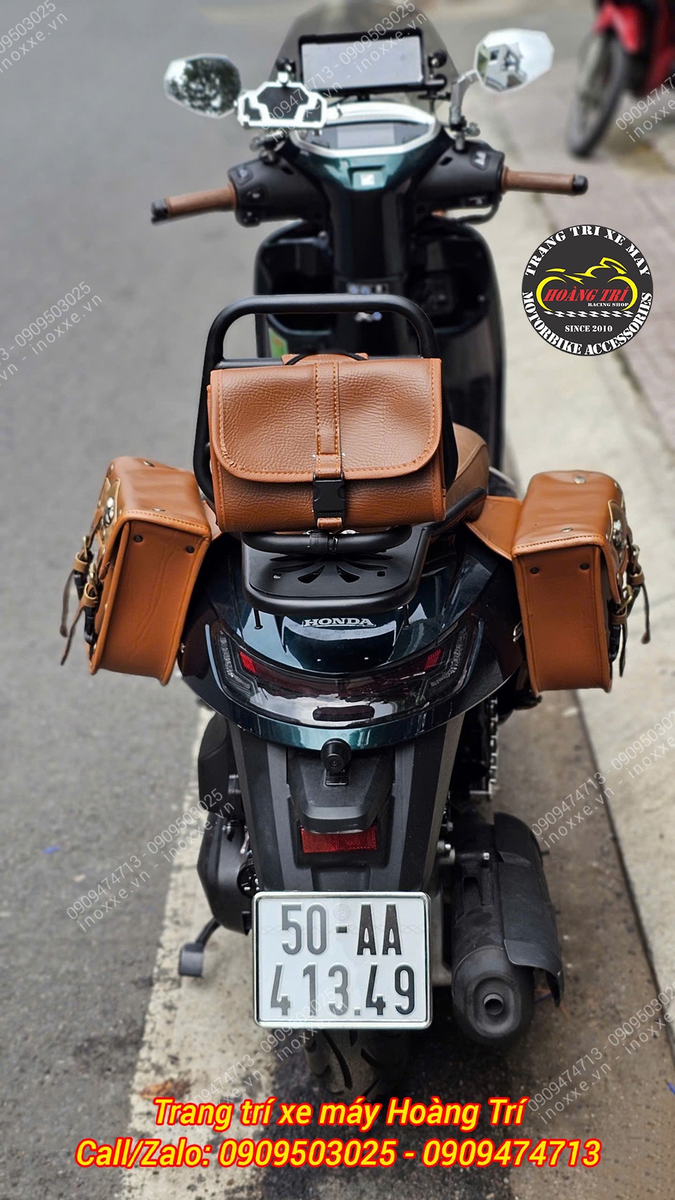 Trọn bộ baga sau tựa lưng bật gấp cho xe Stylo 160