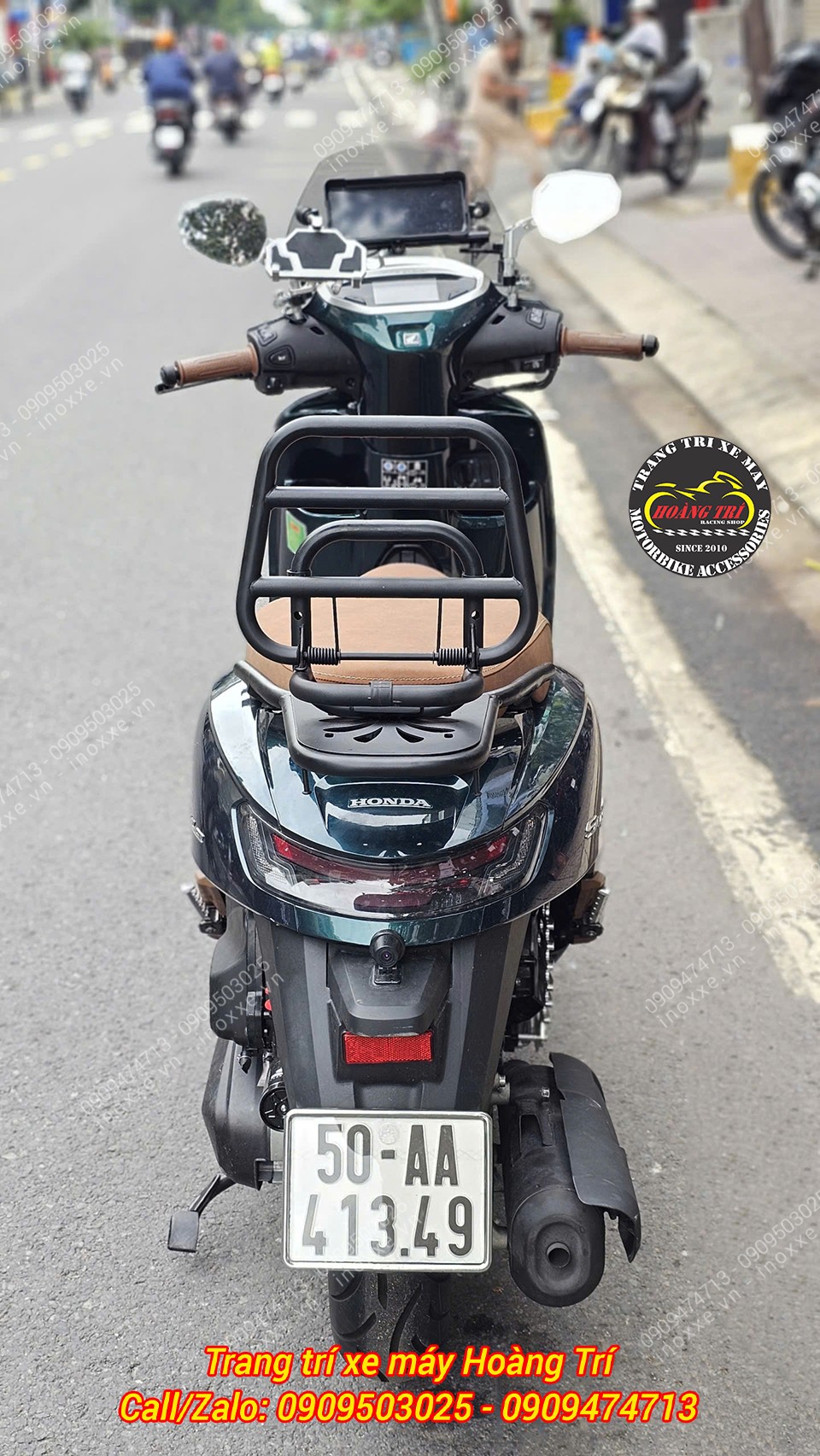 Trọn bộ baga sau tựa lưng bật gấp cho xe Stylo 160