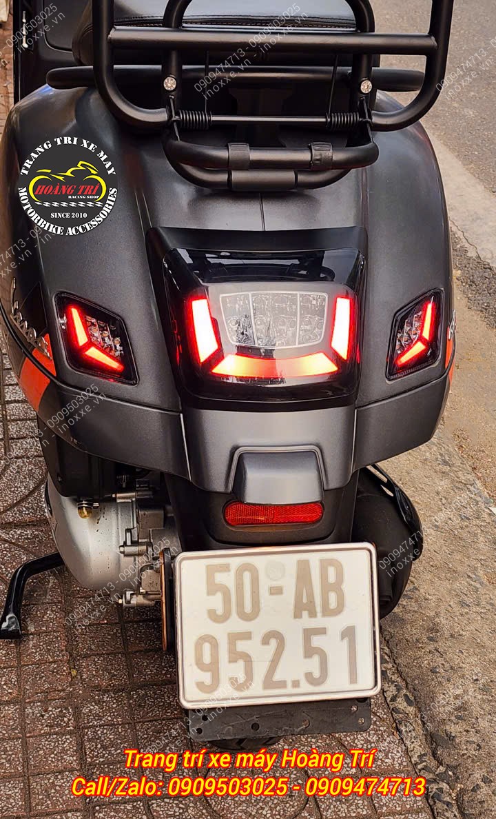 Trọn bộ đèn Led xi nhan, đèn hậu cho xe Vespa GTS 2023-2025 (Smartkey)