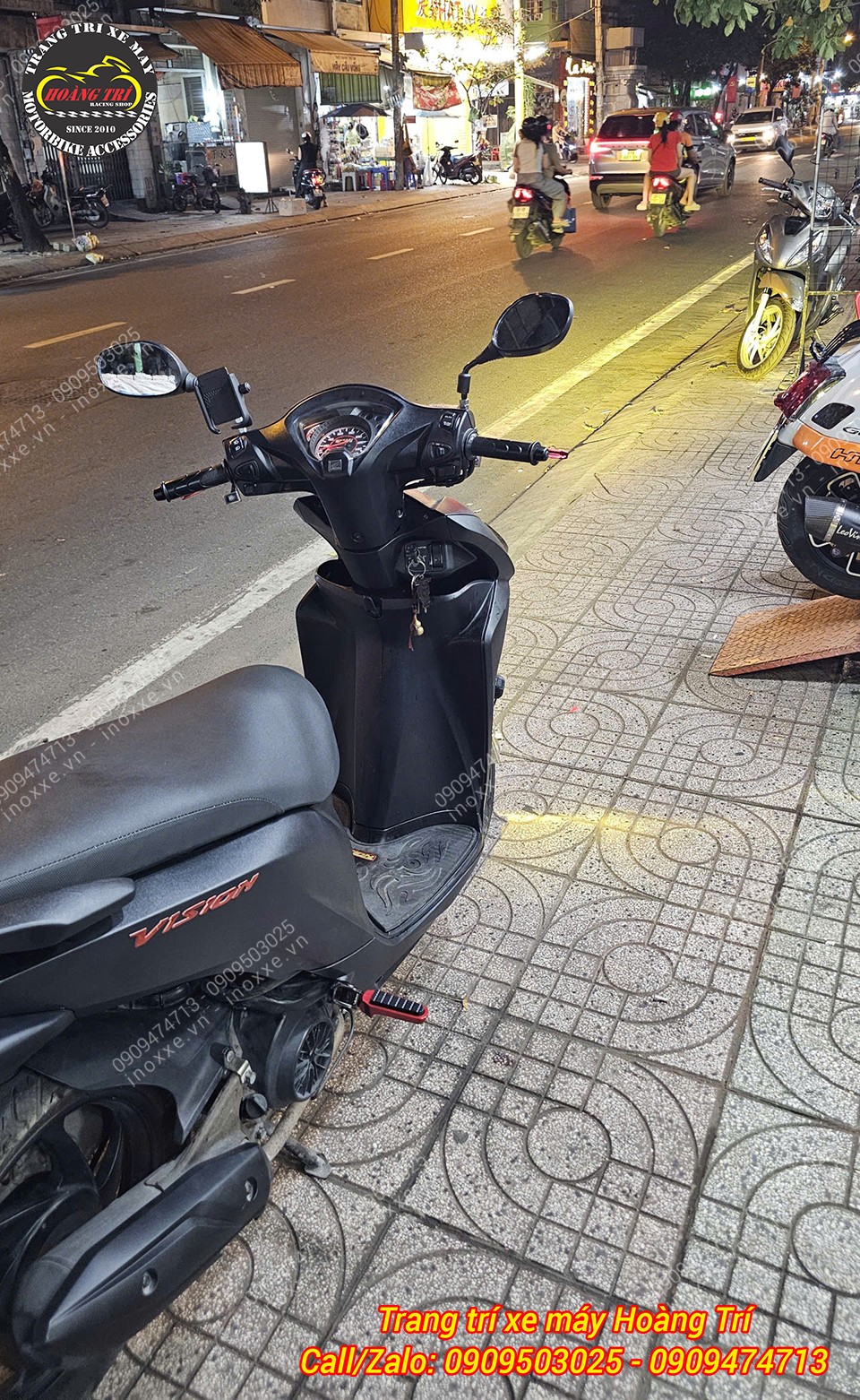 Lắp đèn trợ sáng cho xe Vision