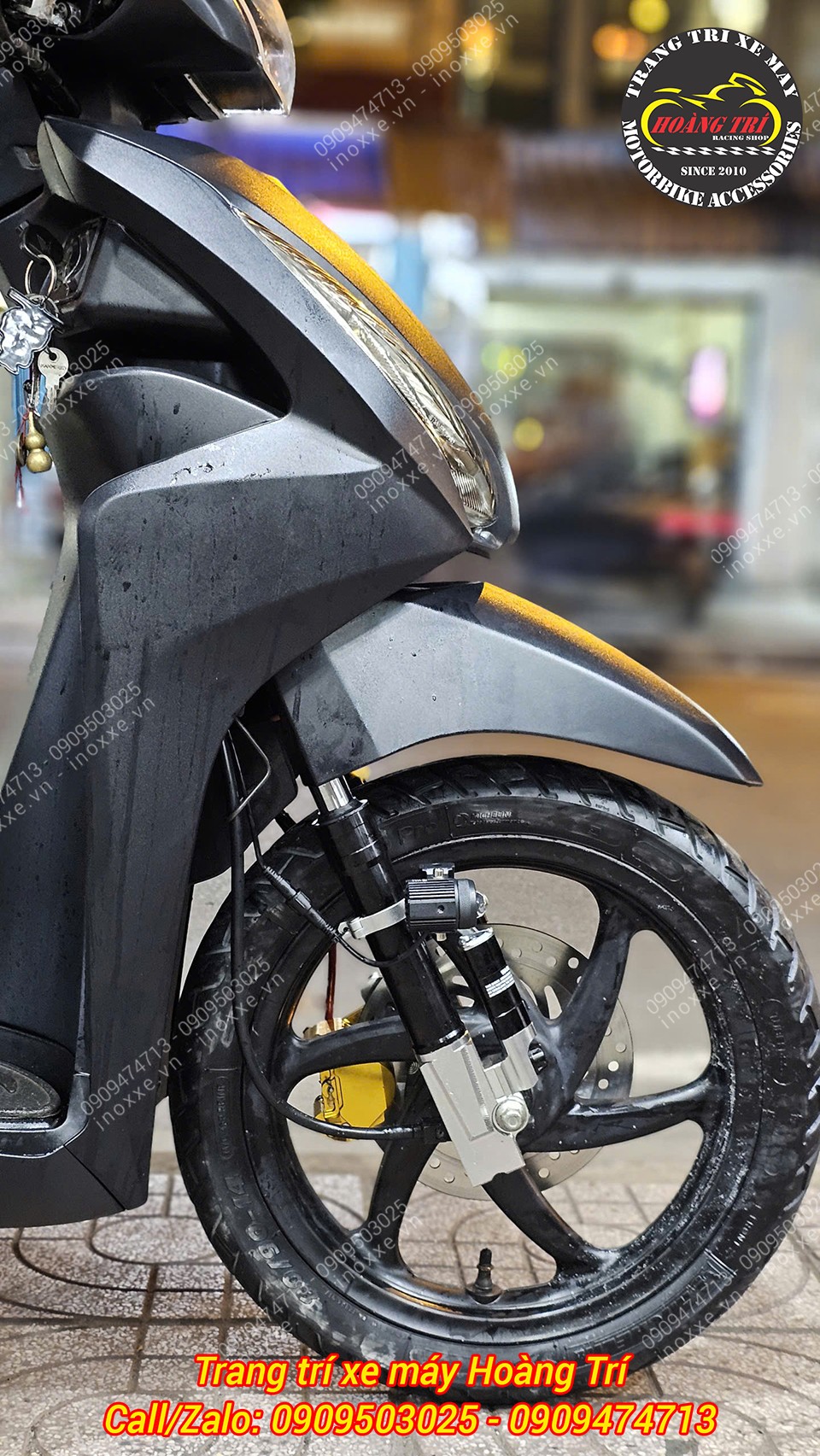 Lắp đèn trợ sáng cho xe Vision