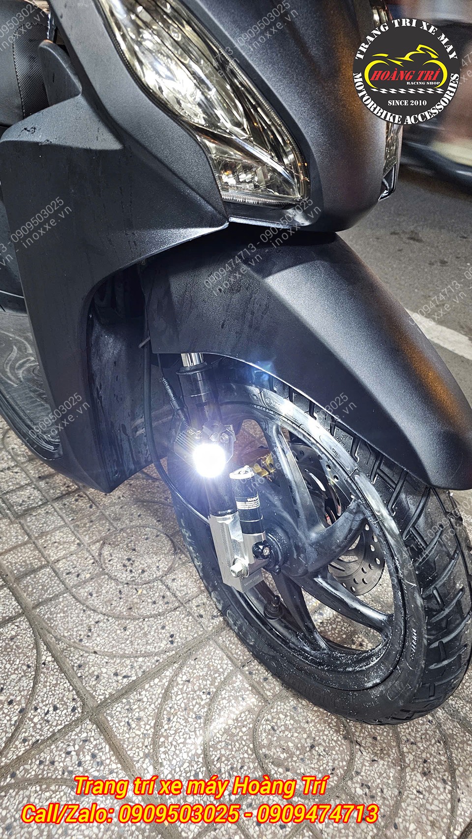 Lắp đèn trợ sáng cho xe Vision