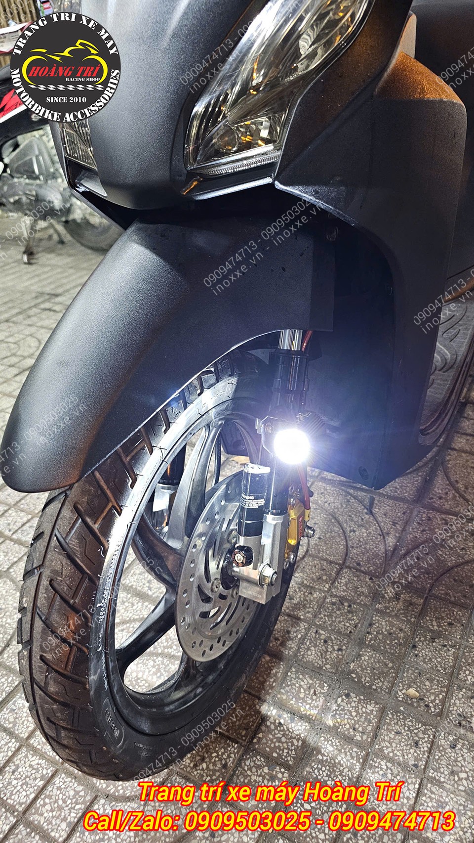 Lắp đèn trợ sáng cho xe Vision