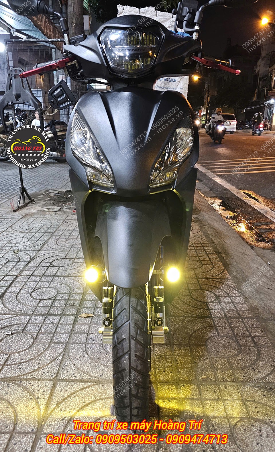 Lắp đèn trợ sáng cho xe Vision