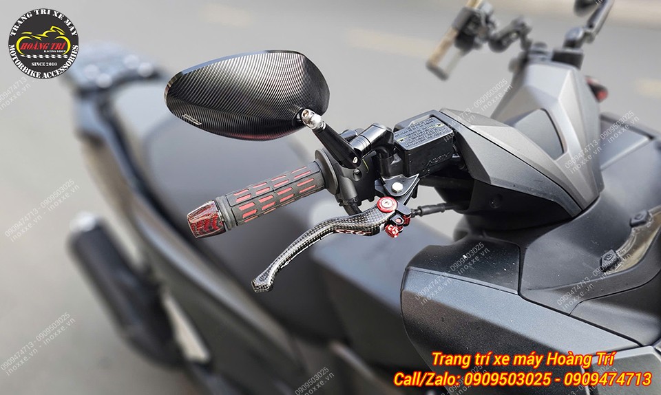 Kính hậu nhôm CNC chân ngắn mẫu sò lớn