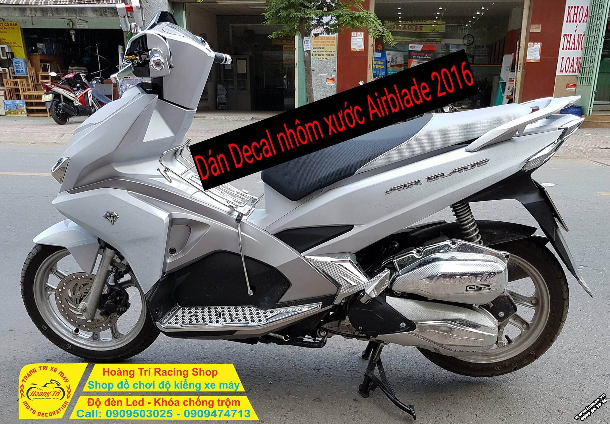 Dán Decal nhôm xước xe Airblade 2016-2017