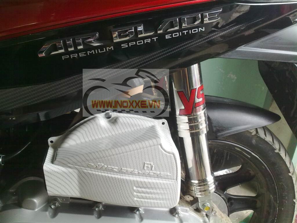 Đồ chơi xe Airblade 2012-Pô e sơn carbon