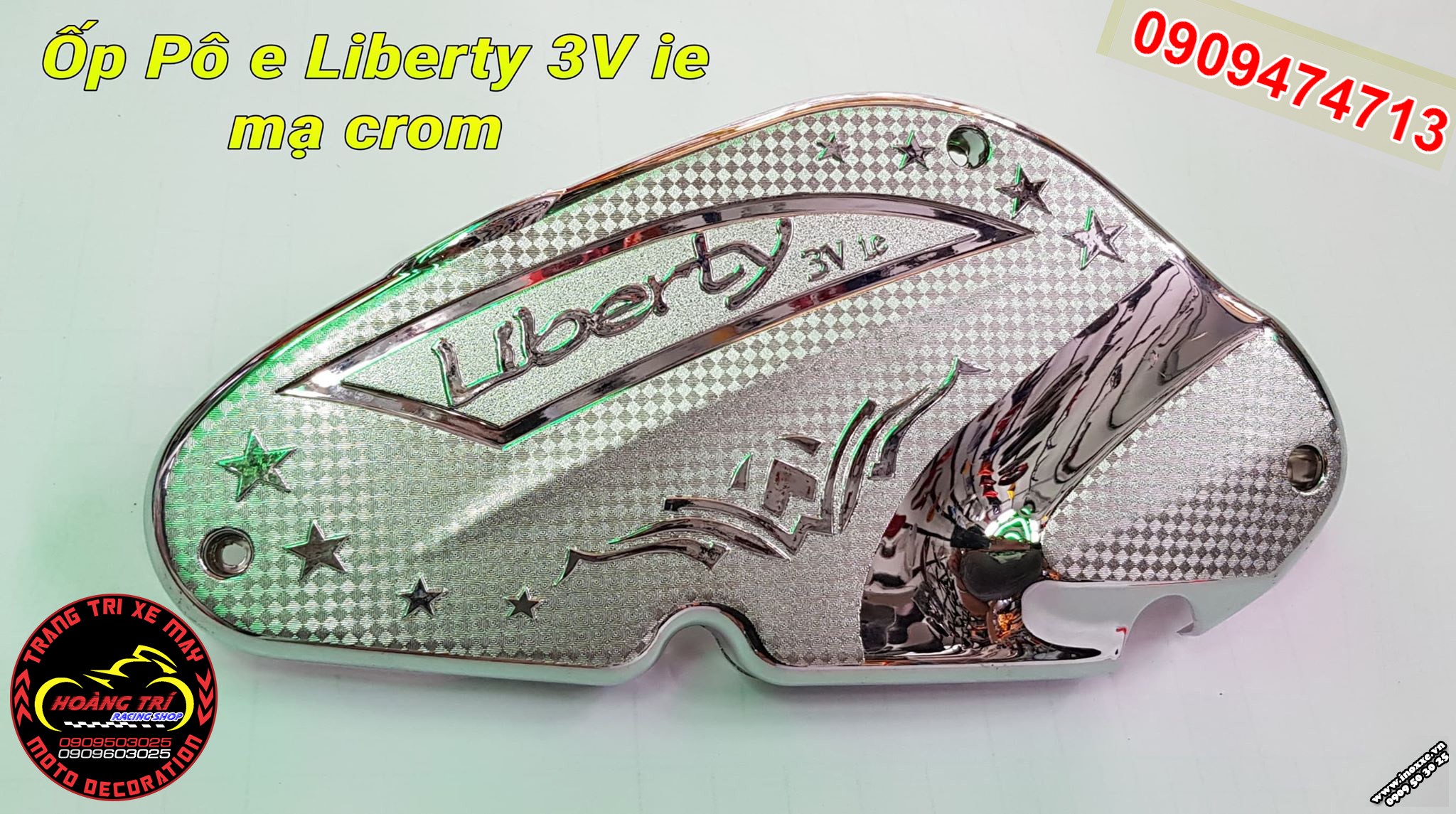 Ốp pô e Liberty 3V mạ crom 