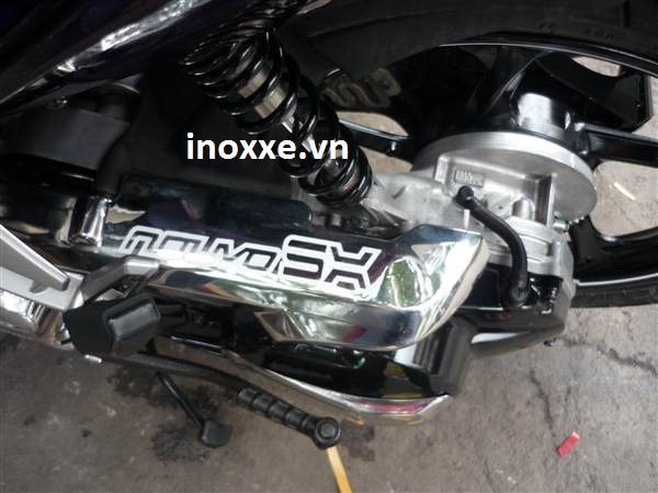 Phụ kiện trang trí xe Nouvo SX_Che lốc máy inox