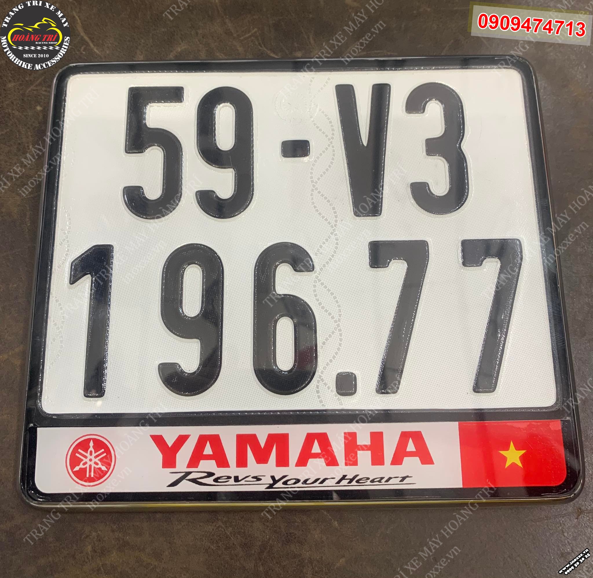 Khung biển số gò cho các dòng xe Yamaha