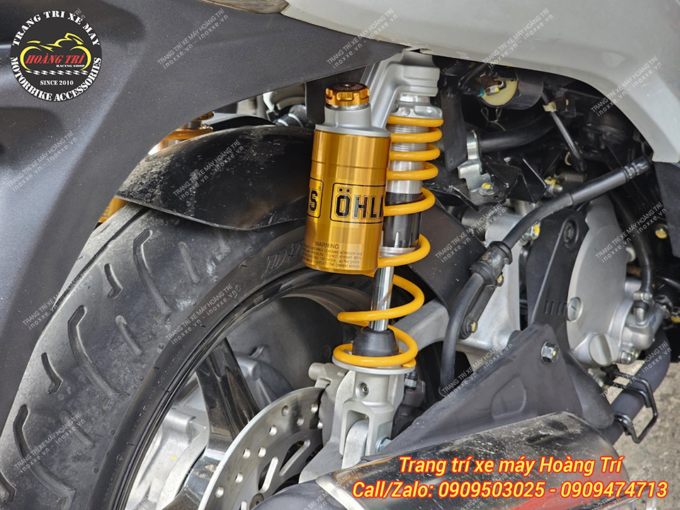 Phuộc Ohlins bình dầu trên SH Ý HO 813 chính hãng