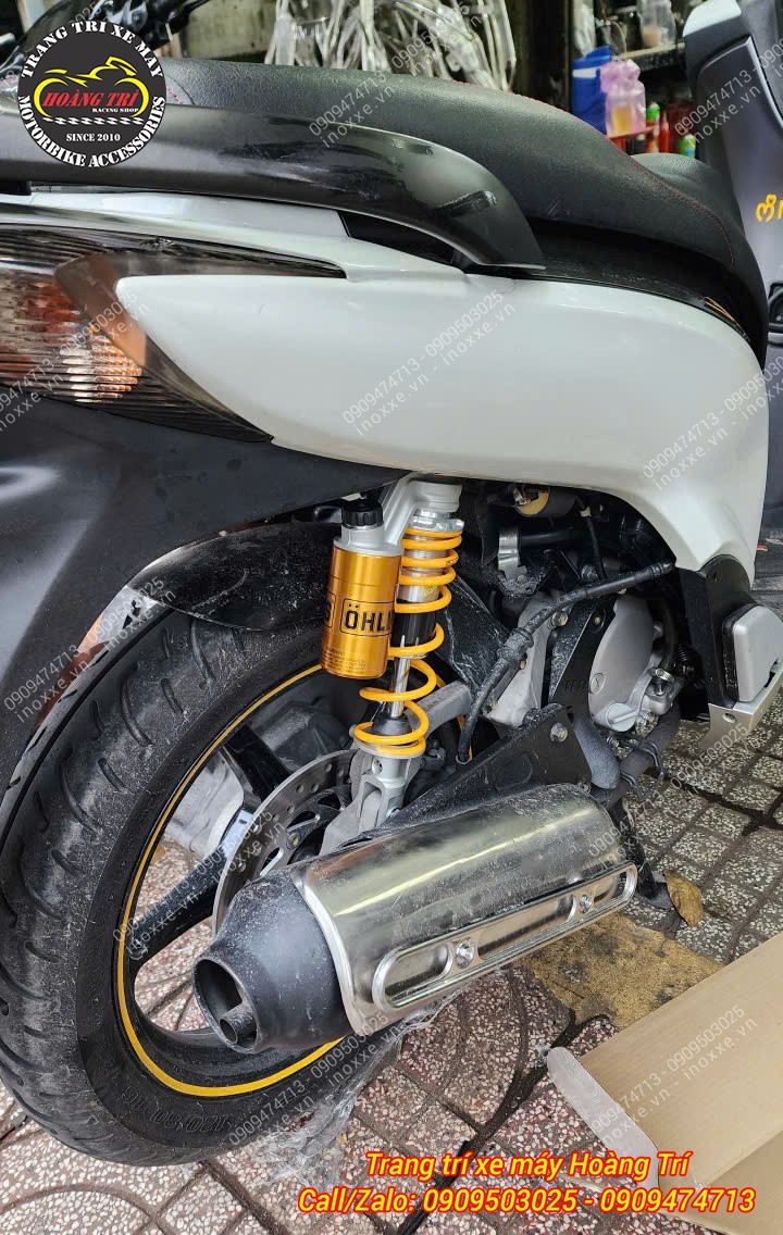 Phuộc Ohlins bình dầu trên SH Ý HO 813 chính hãng