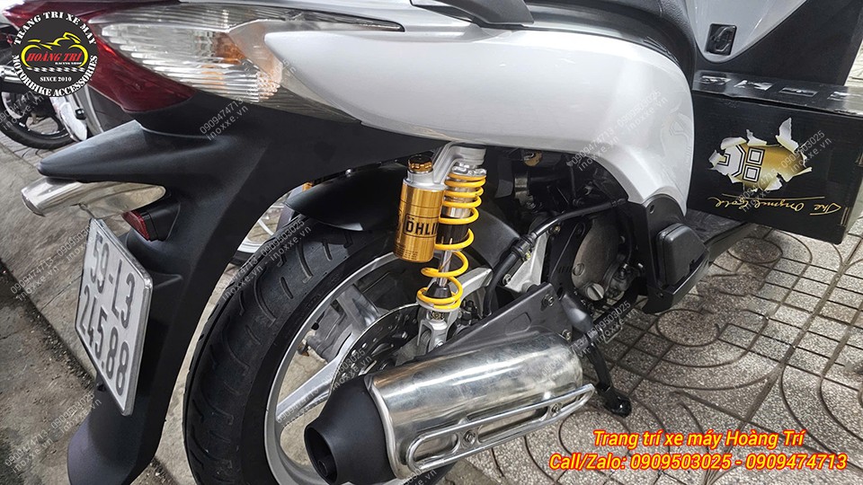 Phuộc Ohlins bình dầu trên SH Ý HO 813 chính hãng