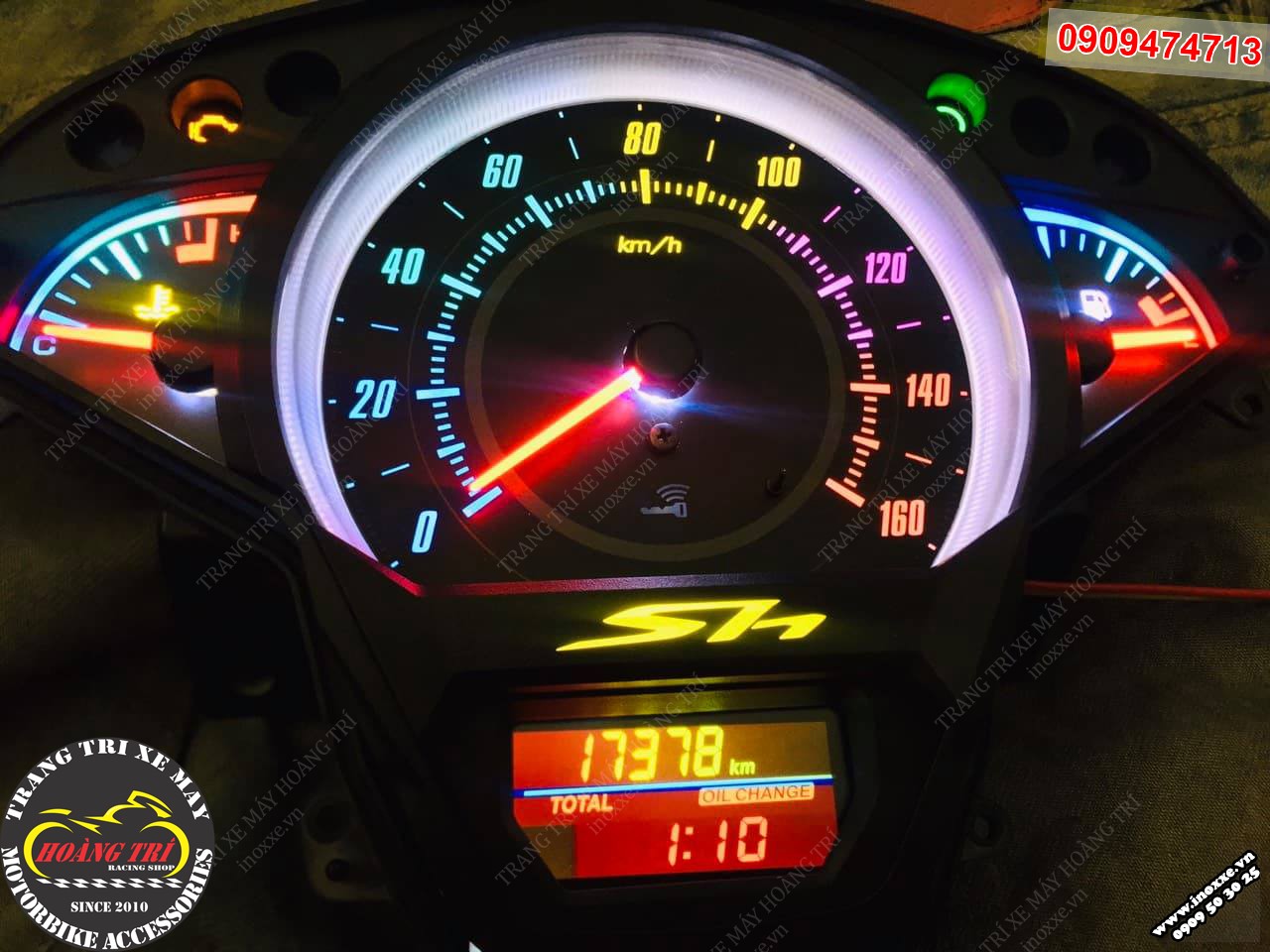 Dán film màu - tăng sáng đèn nền và thay kim đồng hồ cho xe Sh 2017-2019