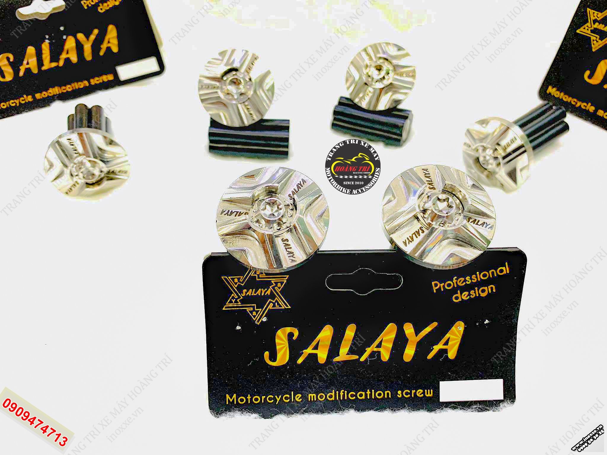Gù Salaya inox - Gù tay lái trang trí xe máy
