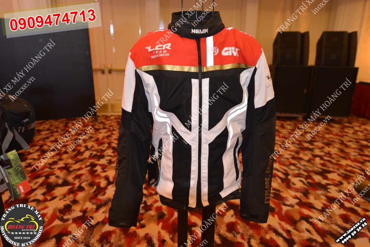 Áo giáp GiVi đỏ LCR Logo 40 năm