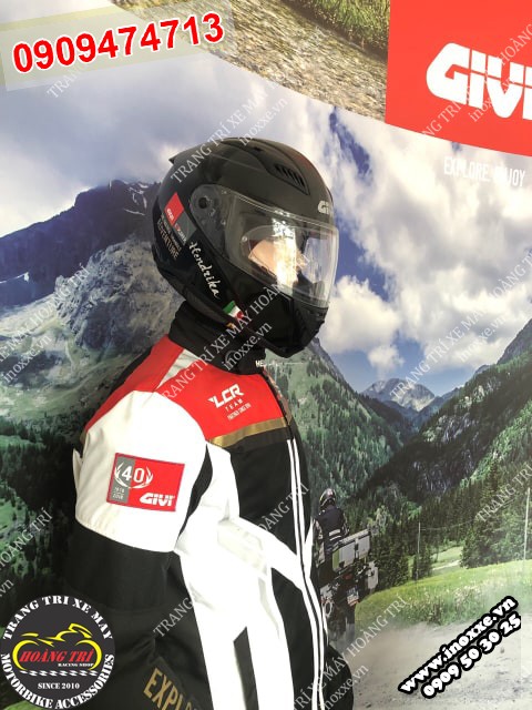 Áo giáp GiVi đỏ LCR Logo 40 năm