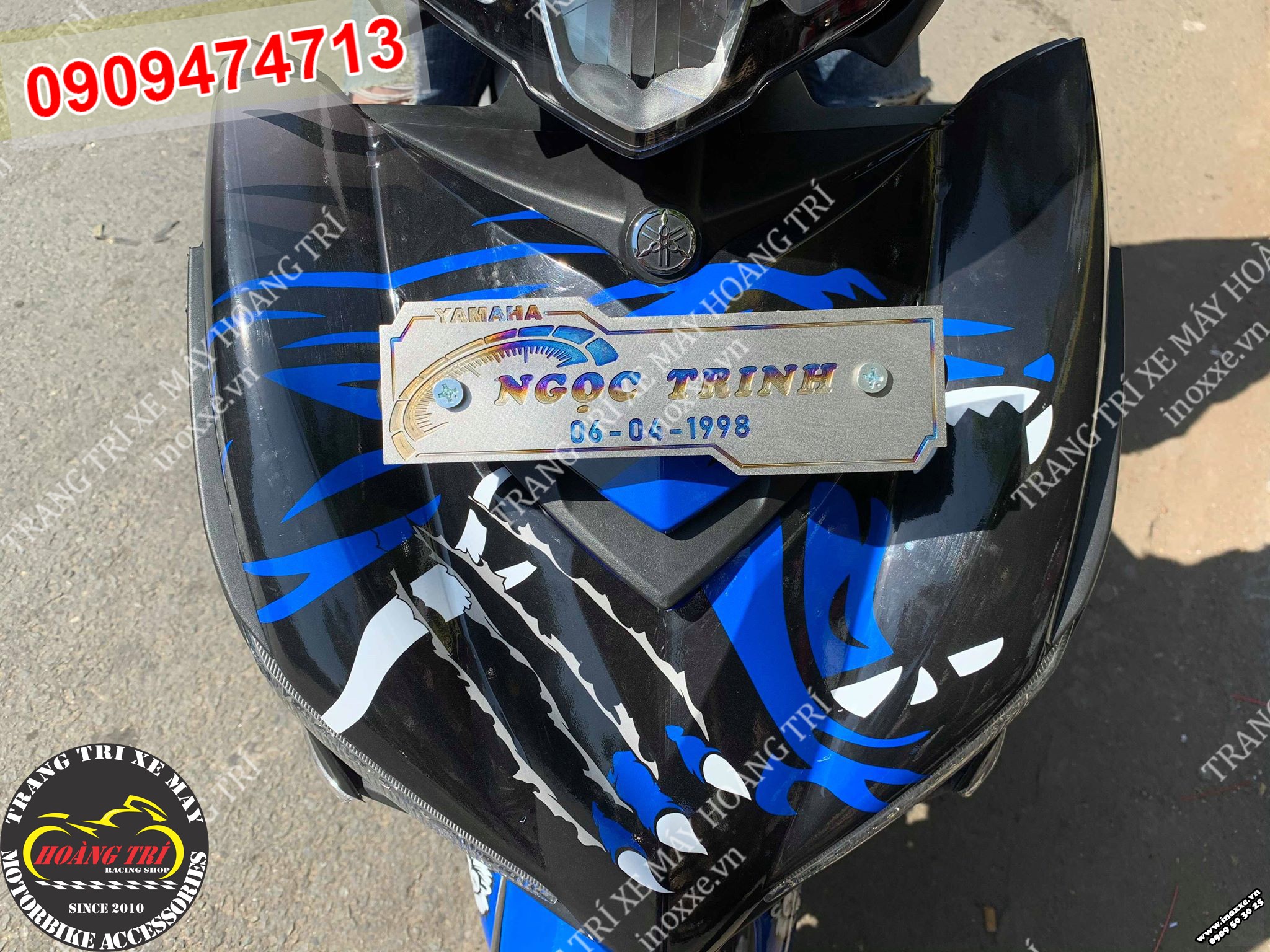 Bảng tên xe máy - bảng tên Titanium đặt theo yêu cầu