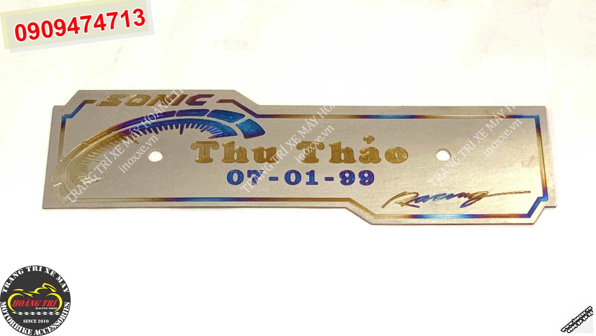 Bảng tên xe máy - bảng tên Titanium đặt theo yêu cầu