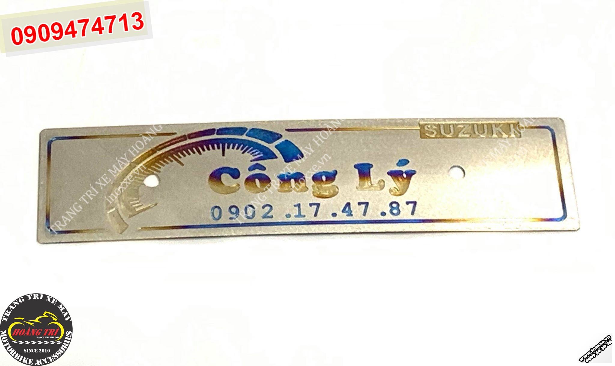 Bảng tên xe máy - bảng tên Titanium đặt theo yêu cầu