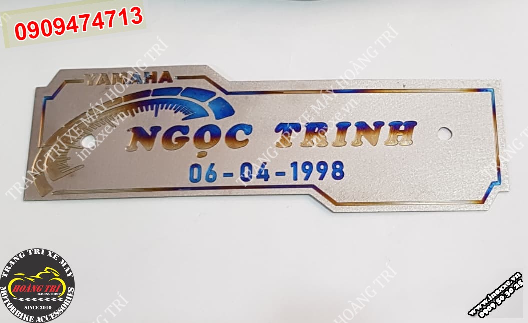 Bảng tên xe máy - bảng tên Titanium đặt theo yêu cầu