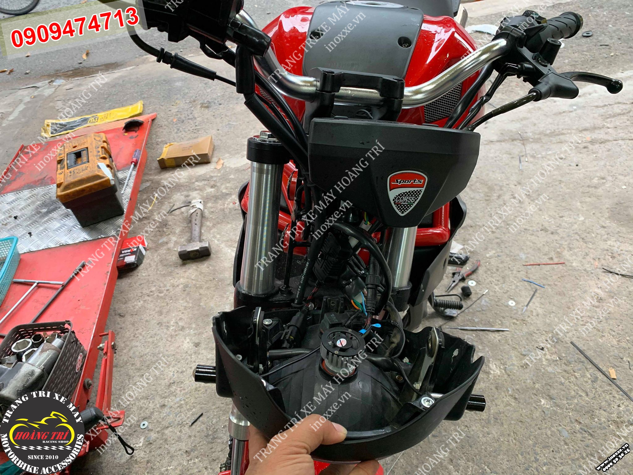 Quá trình lắp đặt đèn Led Edison cho Ducati Monster 110