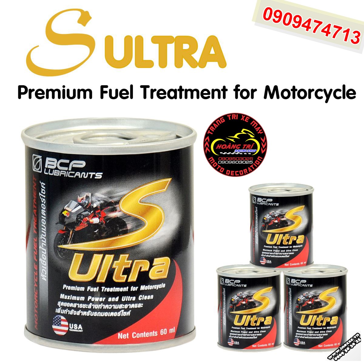 Dung dịch S Ultra - súc buông đốt xe máy