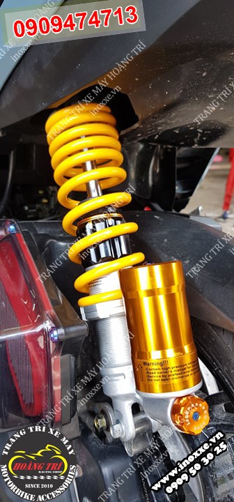 Cận cảnh phuộc sau Ohlins F lắp cho Click Thái