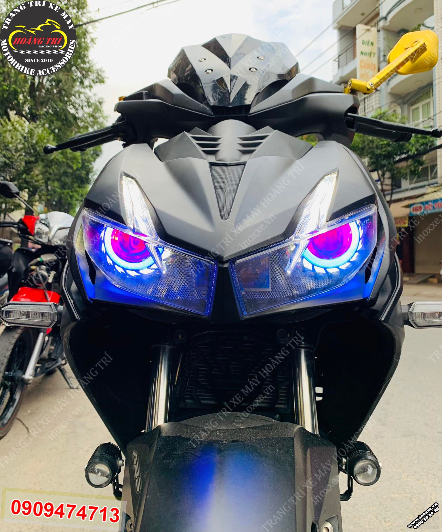 Độ đèn Bi cầu Led Winner X