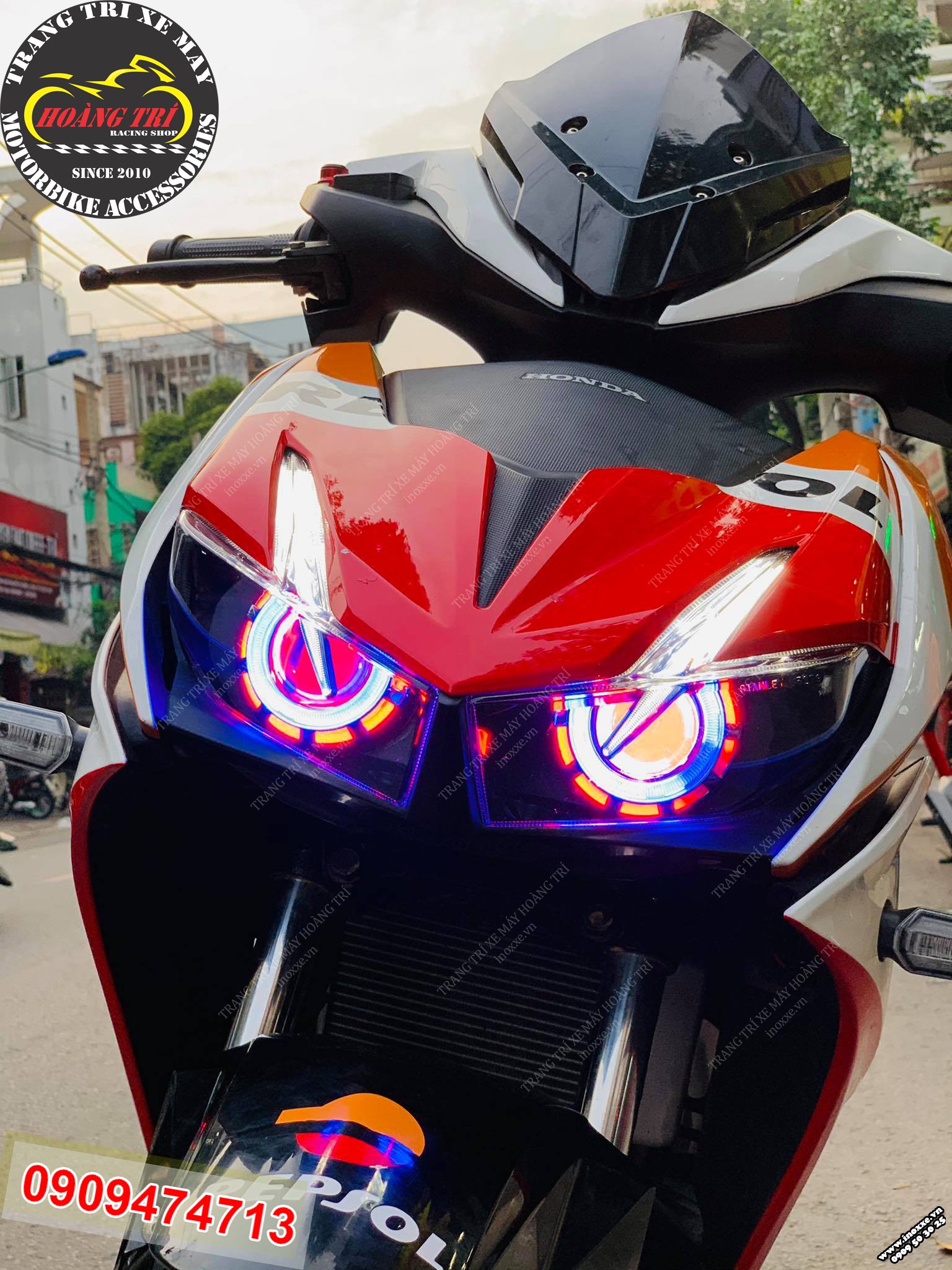 Độ đèn Bi cầu Led Winner X