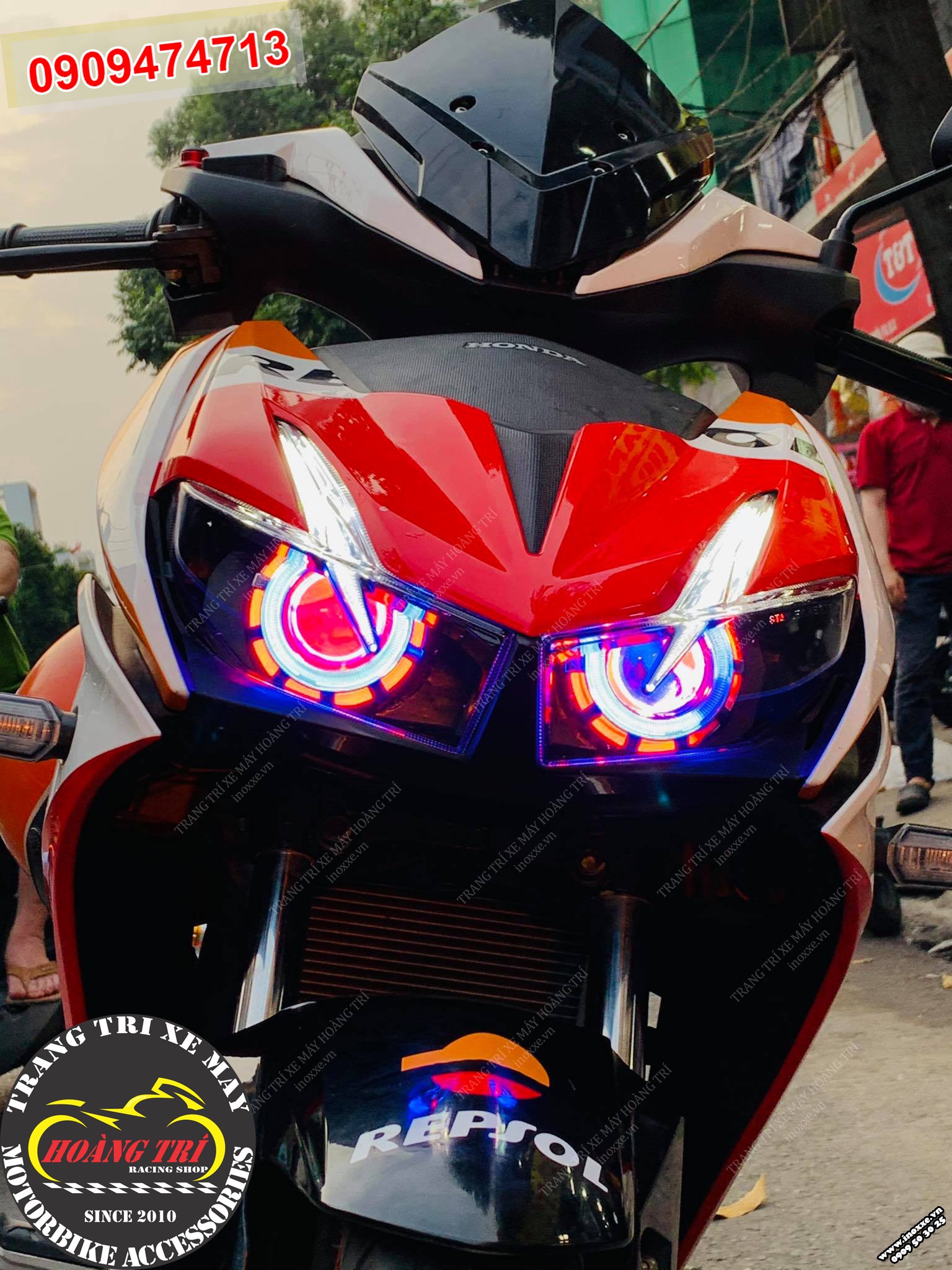 Độ đèn Bi cầu Led Winner X