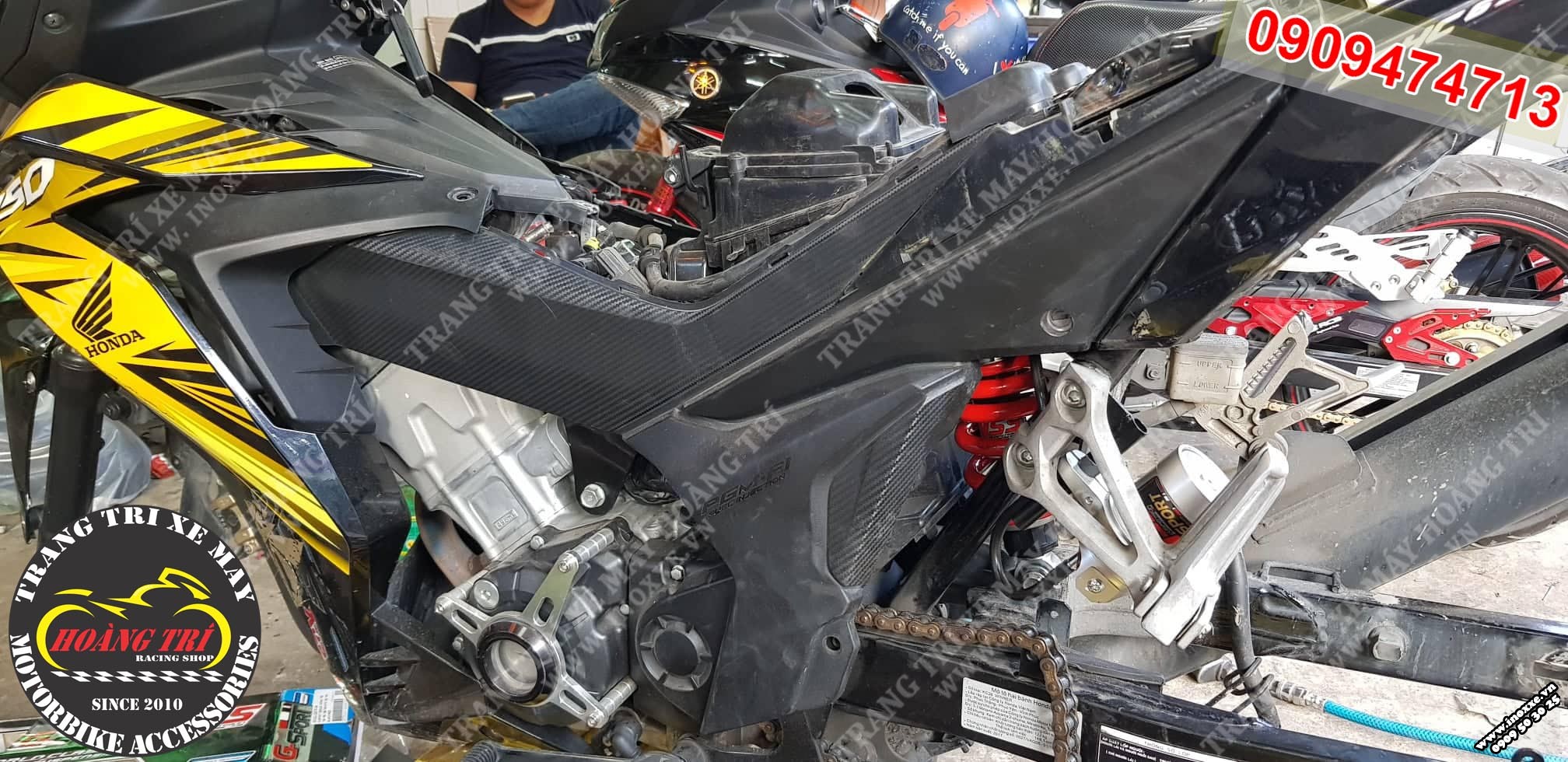 Quá trình tháo phuộc zin và lắp đặt phuộc bình dầu YSS G-Sport cho xe Honda Winner