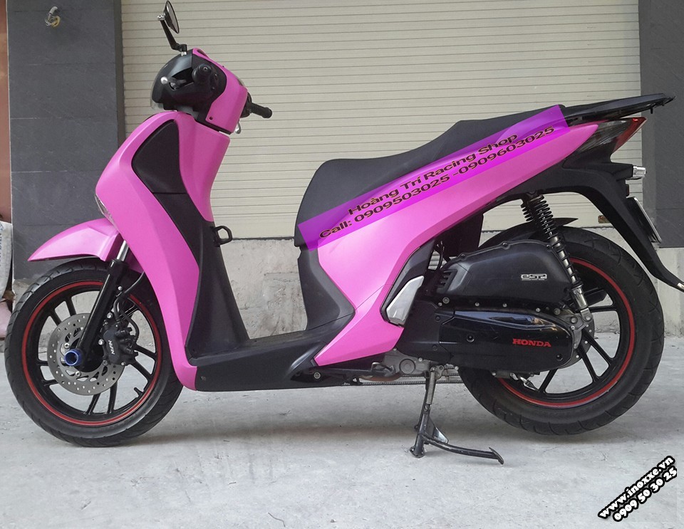 Mẫu sơn xe Honda Sh150i màu hồng cực đẹp  SƠN XE SÀI GÒN