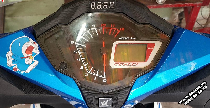 Độ đồng hồ 3 chức năng cho xe máy