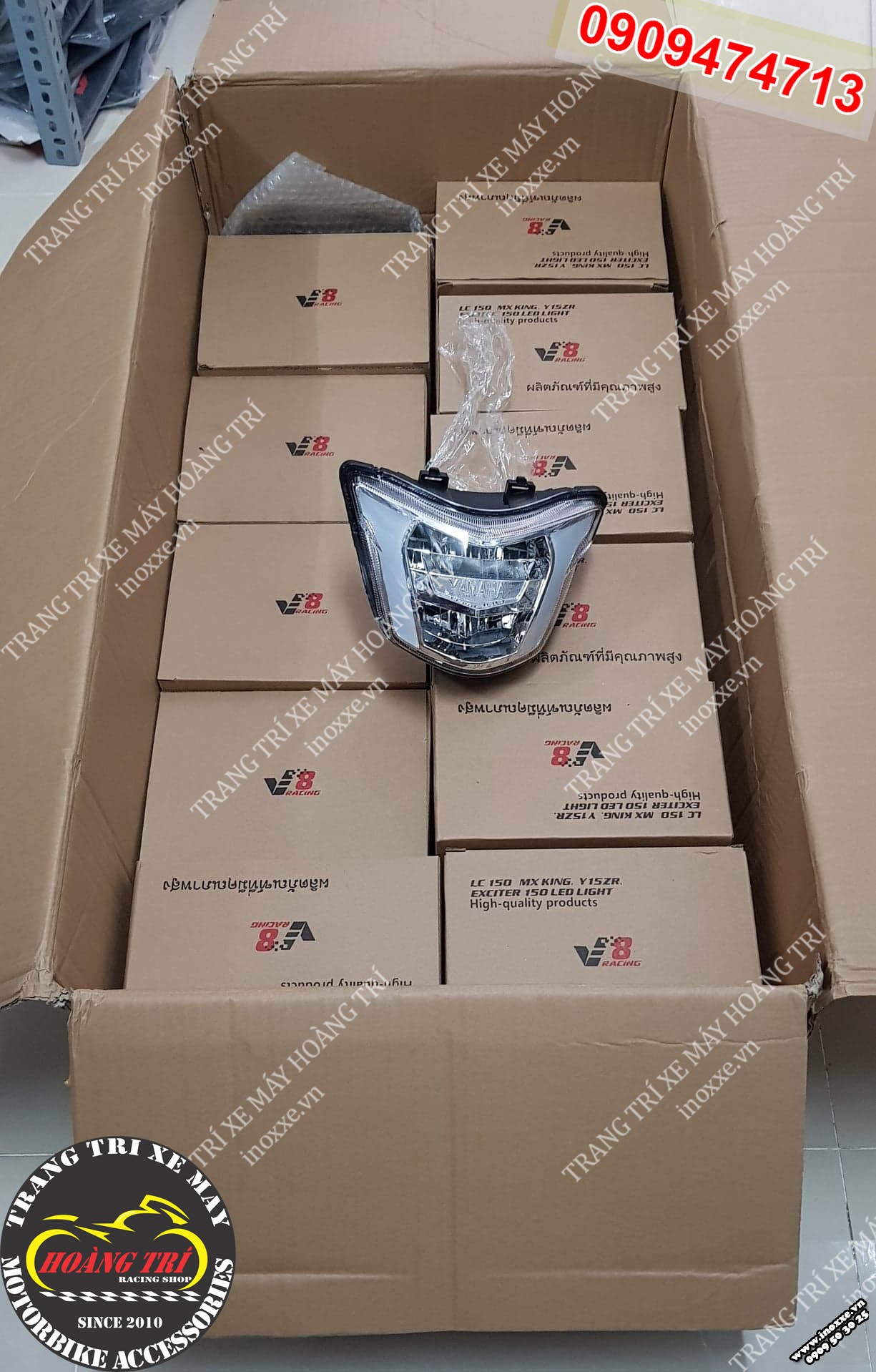 Đập hộp sản phẩm Cụm pha LED 2 tầng V8 Exciter 150 2018