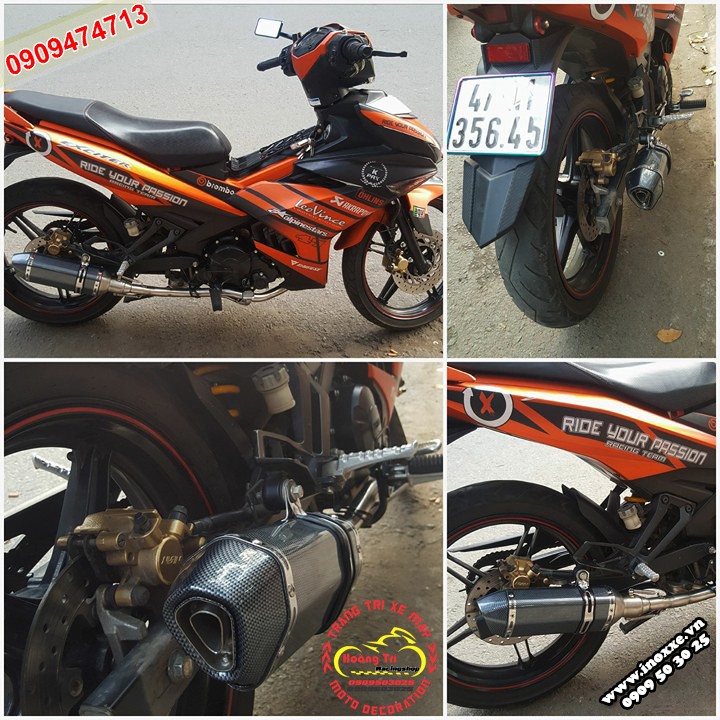 Pô độ Yoshimura Carbon gắn Exciter 150