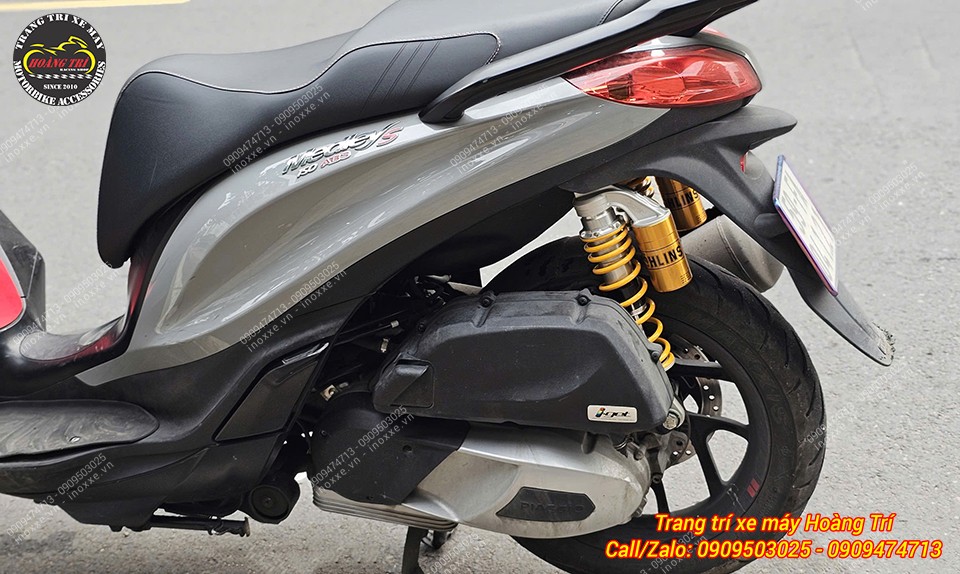 Phuộc Ohlins bình dầu chính hãng lắp cho xe Piaggio Medley