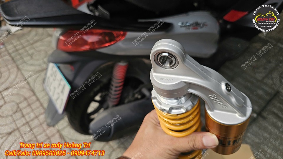 Phuộc Ohlins bình dầu chính hãng lắp cho xe Piaggio Medley