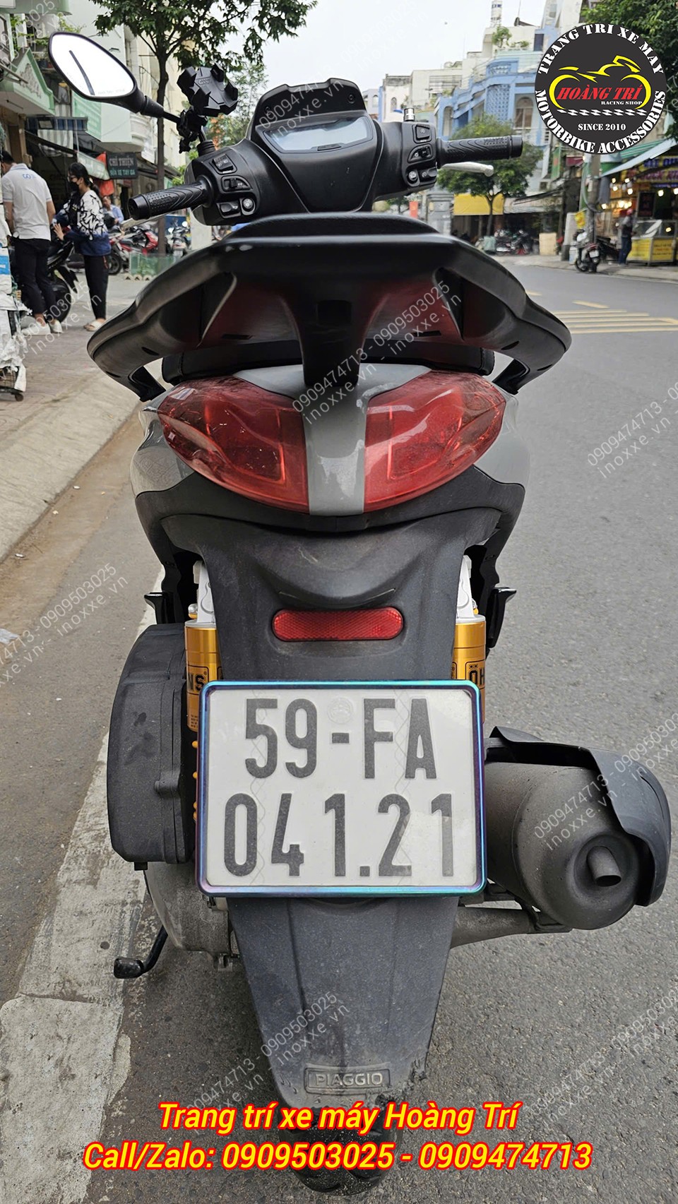 Phuộc Ohlins bình dầu chính hãng lắp cho xe Piaggio Medley