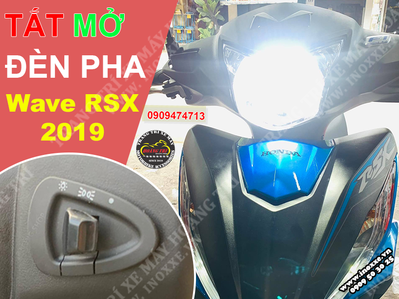 Độ công tắc tắt đèn pha Wave RSX Fi 2019 - Công tắc chính hãng Honda